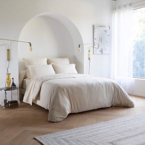 Housse de couette coton lavé - SOMEO 140x200 Beige - Hôtellerie