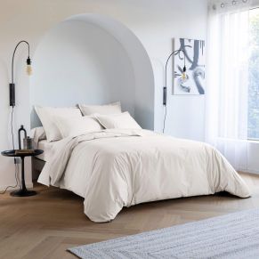 Housse de couette coton percale Meringue 140x200 - SOMEO