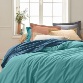 Drap plat 100% percale 240x310 cognac - Tradilinge