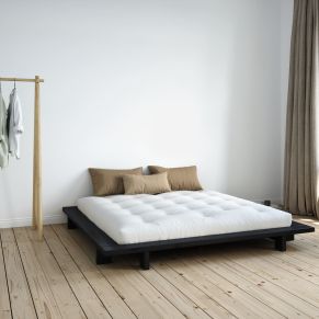 Lit futon JAPAN en pin massif noir 140x200
