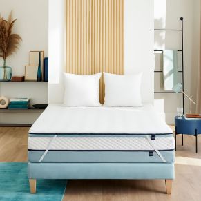Pack surmatelas et oreiller mousse à mémoire de forme Terre de Nuit Songe vue ambiance