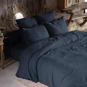 Parure de lit double gaze de coton marine 140x200 cm