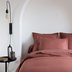 Taie d'oreiller coton percale Rose 65x65 - SOMEO