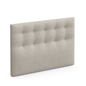 Tête de lit hôtellerie déco capitonnée beige lin - SOMEO 140