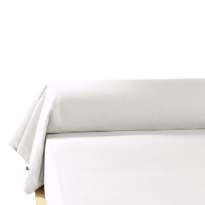 Taie de traversin flanelle blanc 140 cm - Hôtellerie