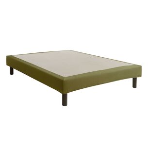 Cache-sommier intégral 100% coton vert mousse