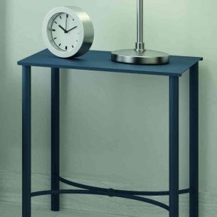 Table de chevet en métal gris - CH4001