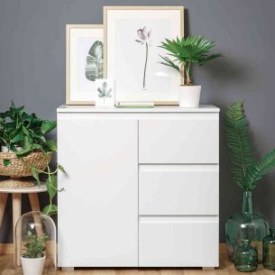 Commode 1 porte 3 tiroirs