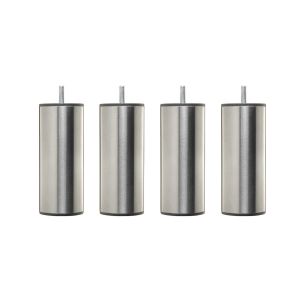 4 pieds cylindriques inox 15 cm