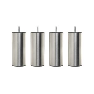 4 pieds cylindriques inox 15 cm