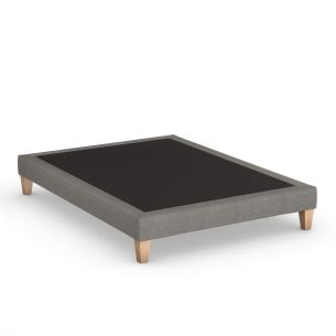 Sommier hôtellerie déco tapissier gris lumière - SOMEO