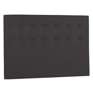 Tête de lit déco capitonnée gris foncé chiné - Someo