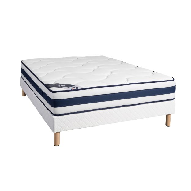 Ensemble matelas ressorts Someo R70 + sommier + pieds