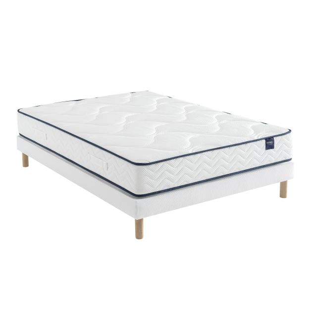 Matelas mousse 200x200 - accueil mémoire de forme – epaisseur 25 cm –  déhoussable - Conforama